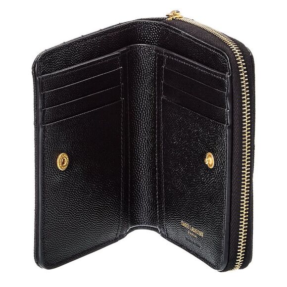 Saint Laurent Monogram Leather Card Case, Black - Picture 4 of 5